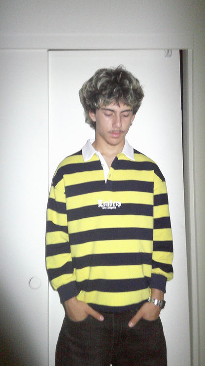 YELLOW AND NAVY POLO