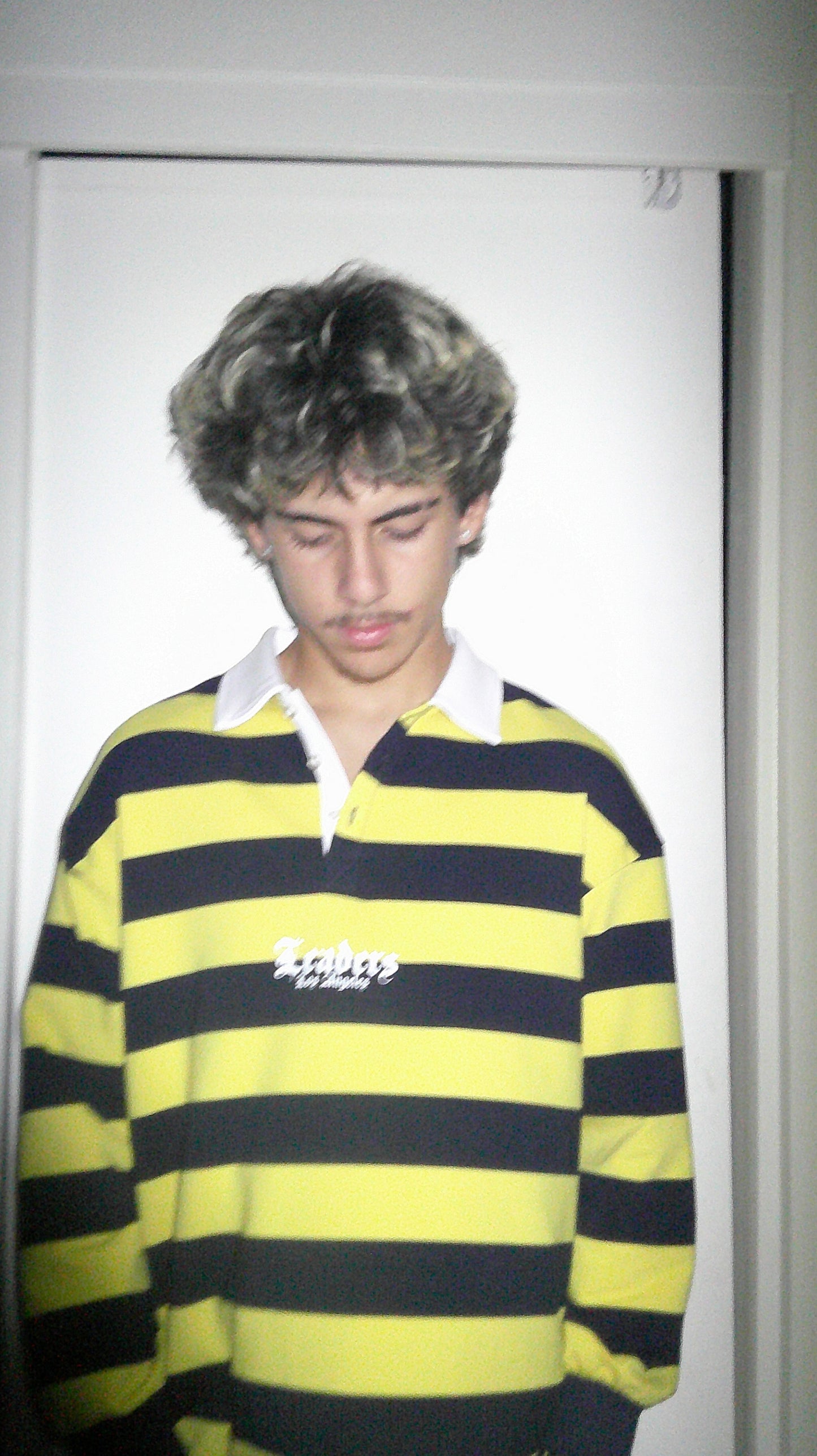 YELLOW AND NAVY POLO
