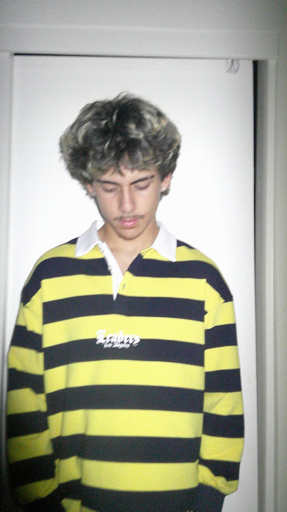 YELLOW AND NAVY POLO